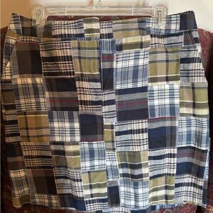 Plaid Patchwork Skirt
